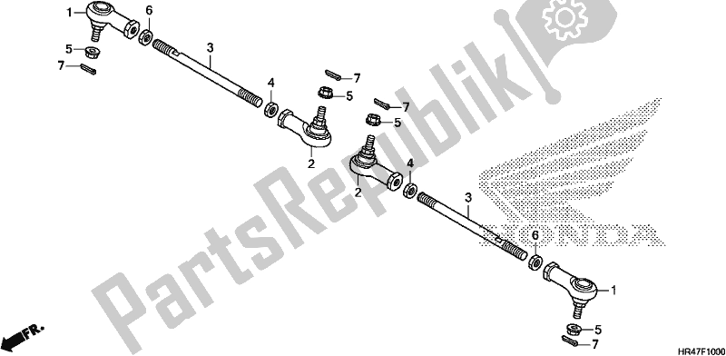 All parts for the Tie Rod of the Honda TRX 500 FM2 2018