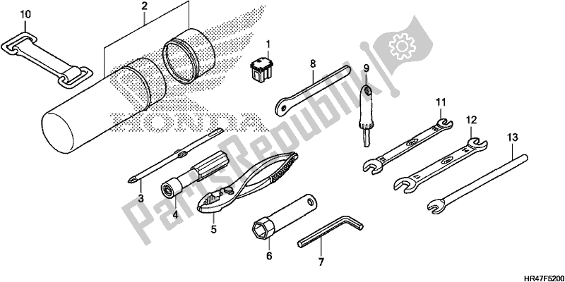 All parts for the Tools of the Honda TRX 500 FM2 2018