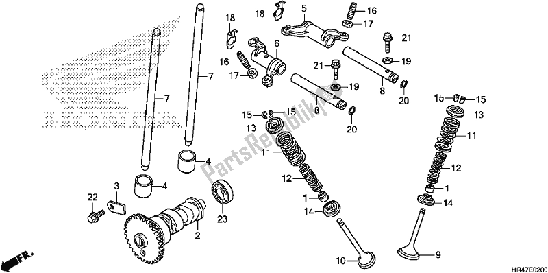 All parts for the Camshaft/valve of the Honda TRX 500 FM2 2019