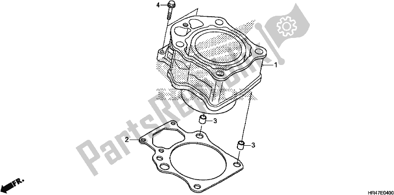 All parts for the Cylinder of the Honda TRX 500 FM2 2019