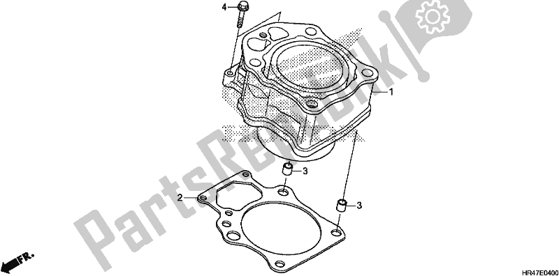 All parts for the Cylinder of the Honda TRX 500 FM2 2019