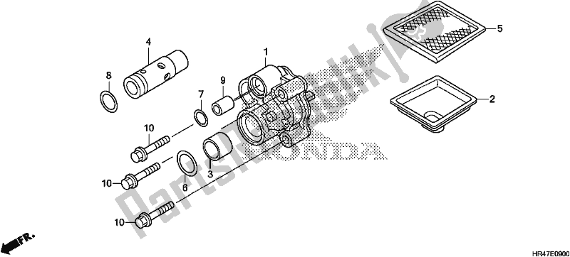 All parts for the Oil Pump of the Honda TRX 500 FM2 2019