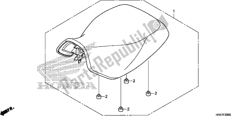 All parts for the Seat of the Honda TRX 500 FM2 2019