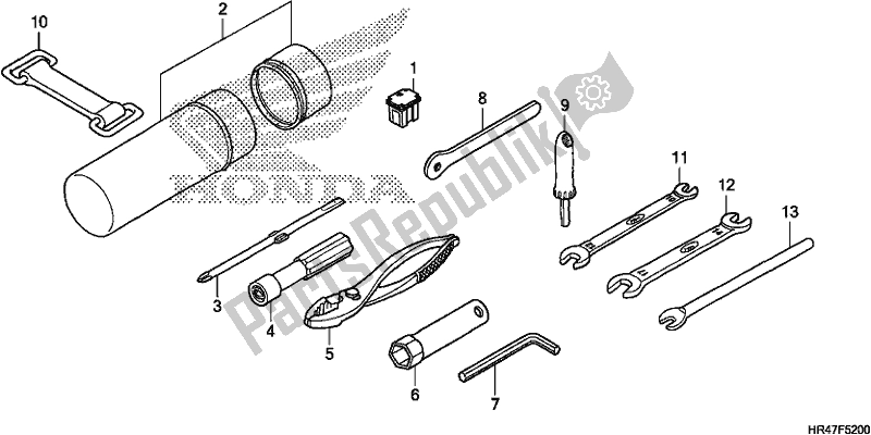 All parts for the Tools of the Honda TRX 500 FM2 2019