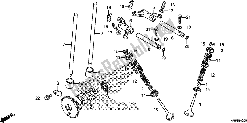 Wszystkie części do Wa? Ek Rozrz? Du / Zawór Honda TRX 500 FM6 2017