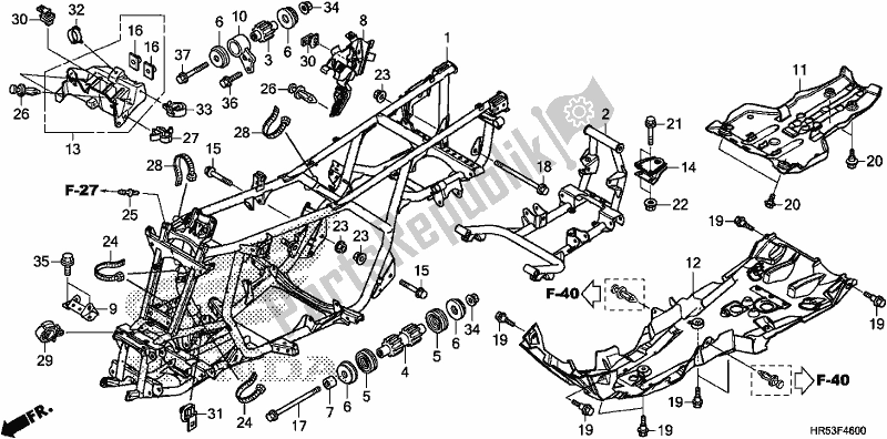 Wszystkie części do Korpus Ramy Honda TRX 500 FM6 2017