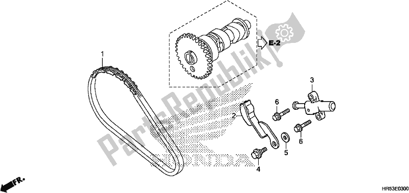 All parts for the Cam Chain/tensioner of the Honda TRX 500 FM6 2018