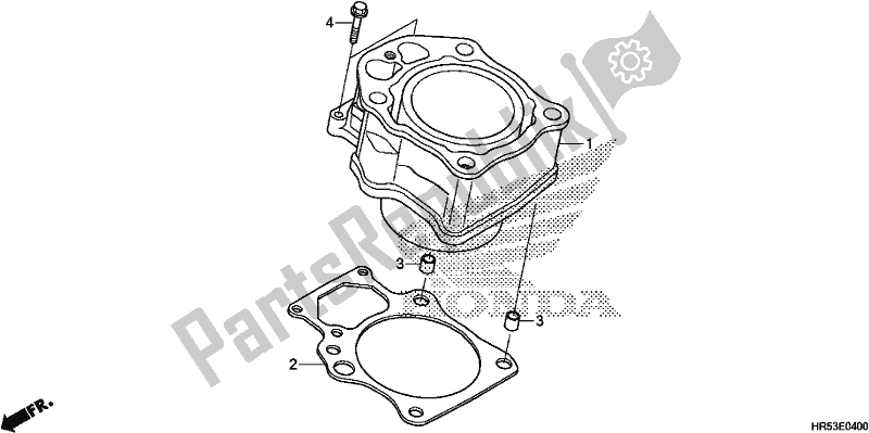 All parts for the Cylinder of the Honda TRX 500 FM6 2018
