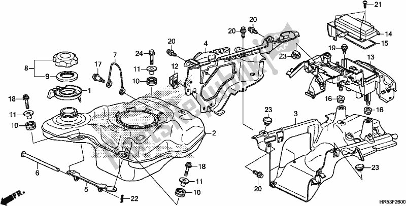 Wszystkie części do Zbiornik Paliwa Honda TRX 500 FM6 2018