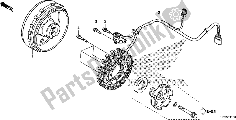 All parts for the Generator of the Honda TRX 500 FM6 2018