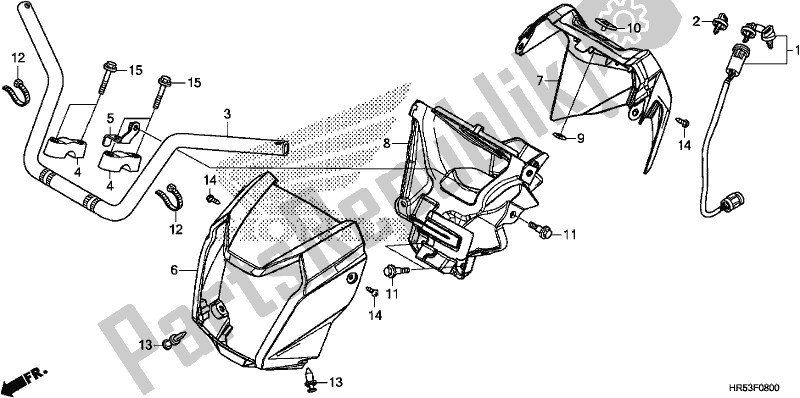 All parts for the Handle Pipe of the Honda TRX 500 FM6 2018