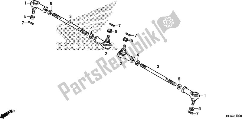 All parts for the Tie Rod of the Honda TRX 500 FM6 2018