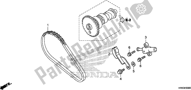 Tutte le parti per il Catena Della Camma / Tenditore del Honda TRX 500 FM6 2019