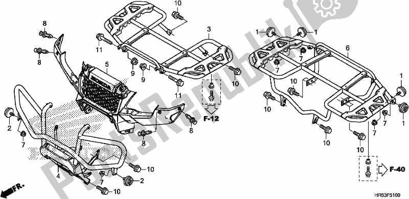 Toutes les pièces pour le Transporteur du Honda TRX 500 FM6 2019