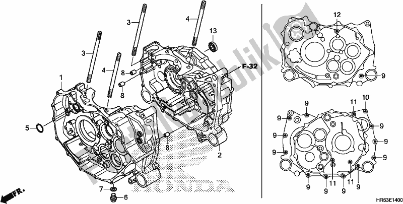 Todas las partes para Caja Del Cigüeñal de Honda TRX 500 FM6 2019