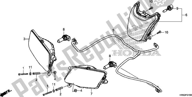 Todas las partes para Faro de Honda TRX 500 FM6 2019