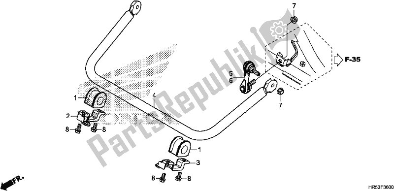 Tutte le parti per il Stabilizzatore del Honda TRX 500 FM6 2019