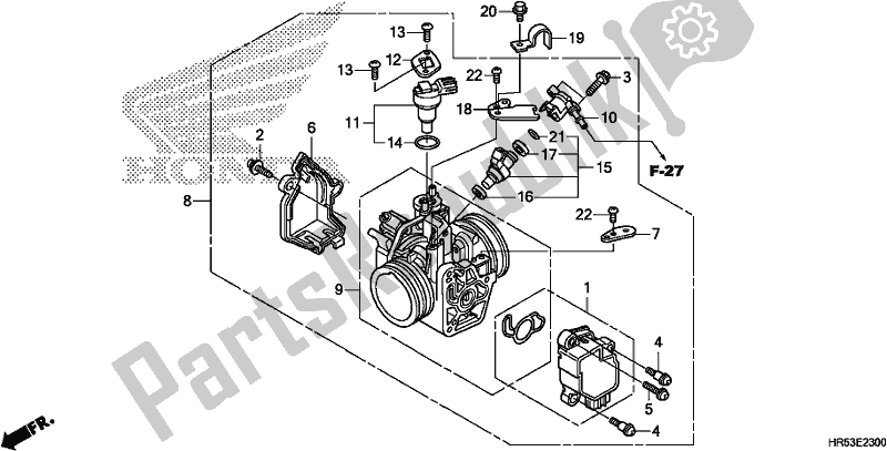 Todas las partes para Cuerpo Del Acelerador de Honda TRX 500 FM6 2019