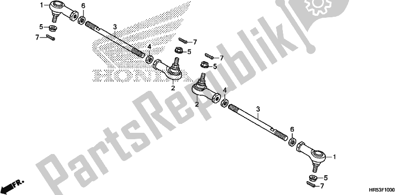 All parts for the Tie Rod of the Honda TRX 500 FM6 2019