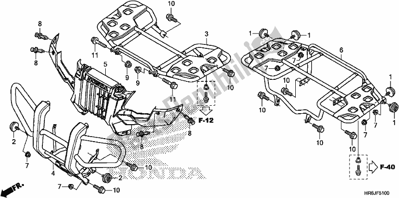 All parts for the Carrier of the Honda TRX 520 FA6 2020