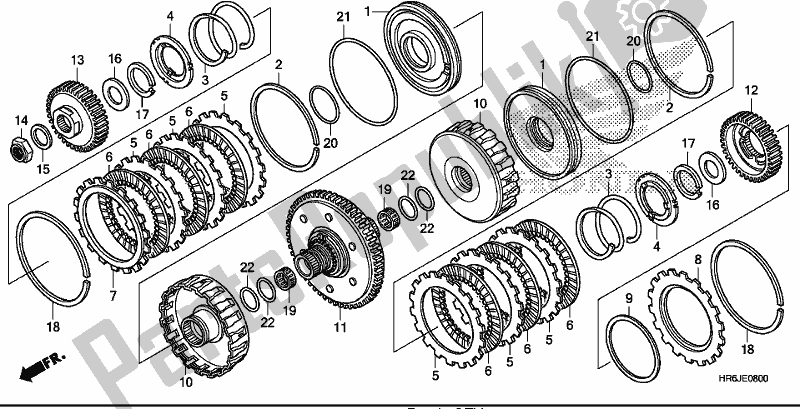 Todas las partes para Clutch (dct) de Honda TRX 520 FA6 2020