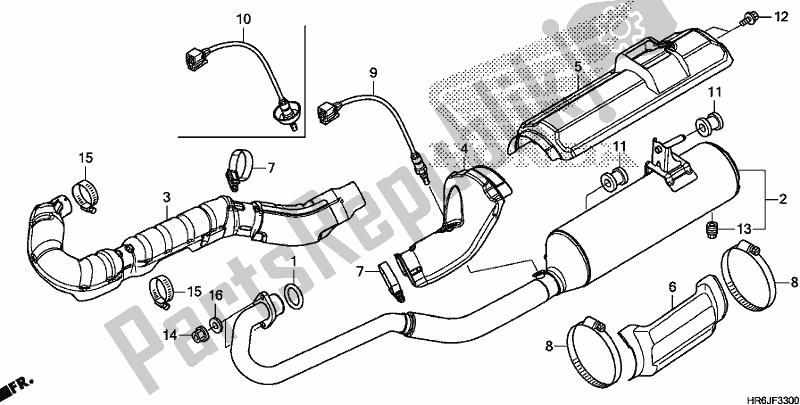 Todas las partes para Silenciador De Escape de Honda TRX 520 FA6 2020