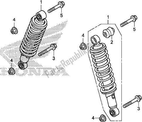 All parts for the Front Cushion of the Honda TRX 520 FA6 2020