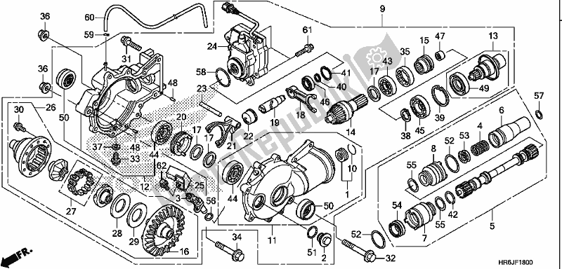 Todas las partes para Engranaje Final Delantero de Honda TRX 520 FA6 2020