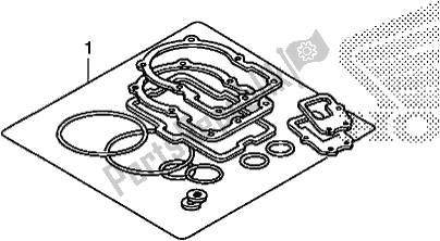 All parts for the Gasket Kit A of the Honda TRX 520 FA6 2020