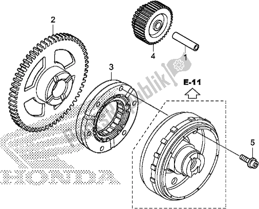 Alle onderdelen voor de Startuitrusting van de Honda TRX 520 FA6 2020