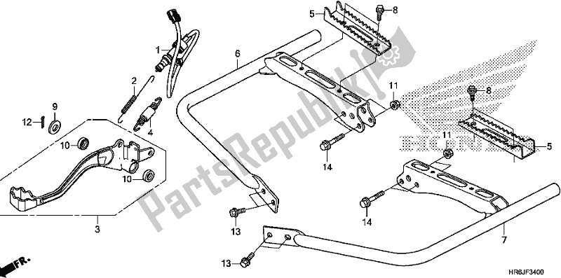 Tutte le parti per il Pedal/step del Honda TRX 520 FA7 2020