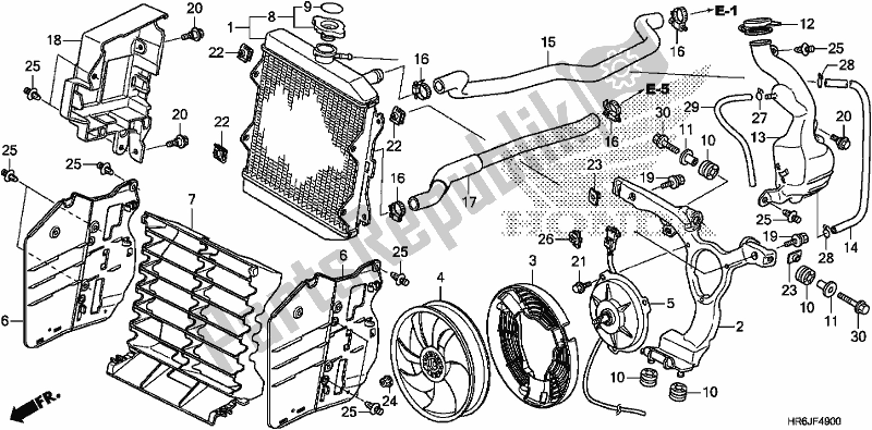 Todas las partes para Radiador de Honda TRX 520 FA7 2020