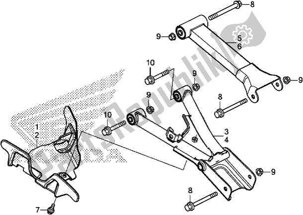 Tutte le parti per il Braccio Posteriore del Honda TRX 520 FA7 2020