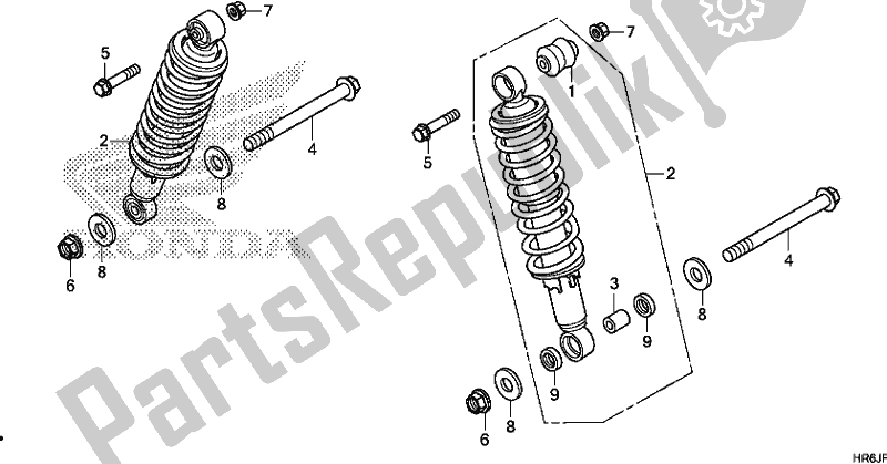 Todas las partes para Cojín Trasero de Honda TRX 520 FA7 2020