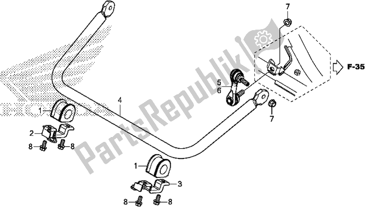 Tutte le parti per il Stabilizzatore del Honda TRX 520 FA7 2020