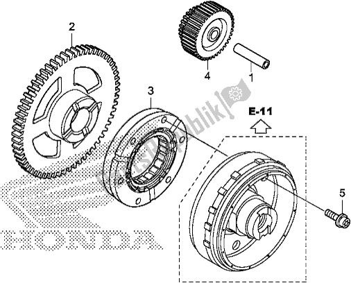 Alle onderdelen voor de Startuitrusting van de Honda TRX 520 FA7 2020