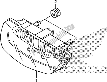 Tutte le parti per il Fanale Posteriore del Honda TRX 520 FA7 2020