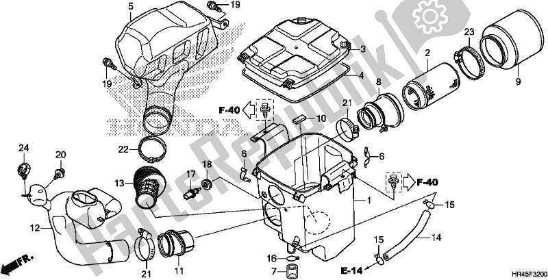 Todas las partes para Filtro De Aire de Honda TRX 520 FE2 2020