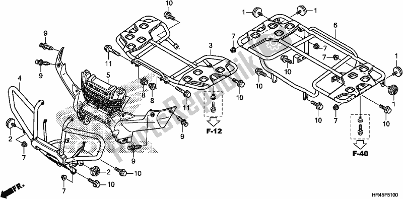 Wszystkie części do No? Nik Honda TRX 520 FE2 2020