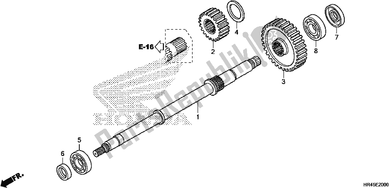 All parts for the Final Shaft of the Honda TRX 520 FE2 2020