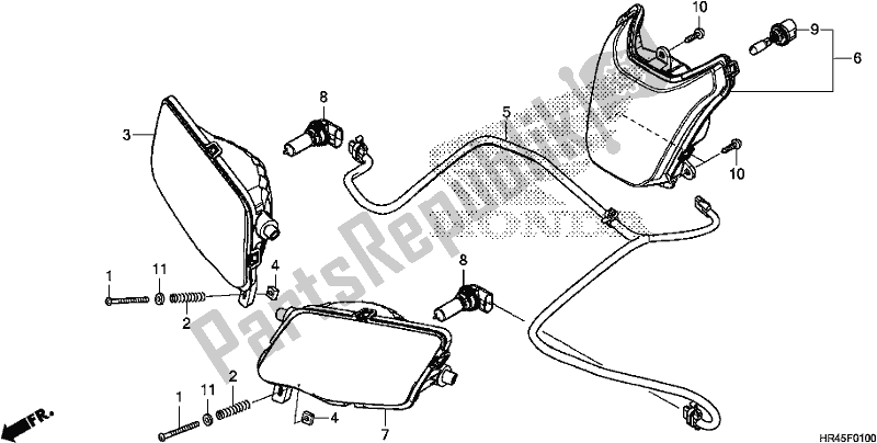 Tutte le parti per il Faro del Honda TRX 520 FE2 2020