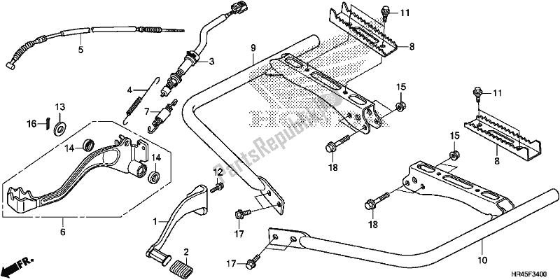 Wszystkie części do Pedal/step Honda TRX 520 FE2 2020