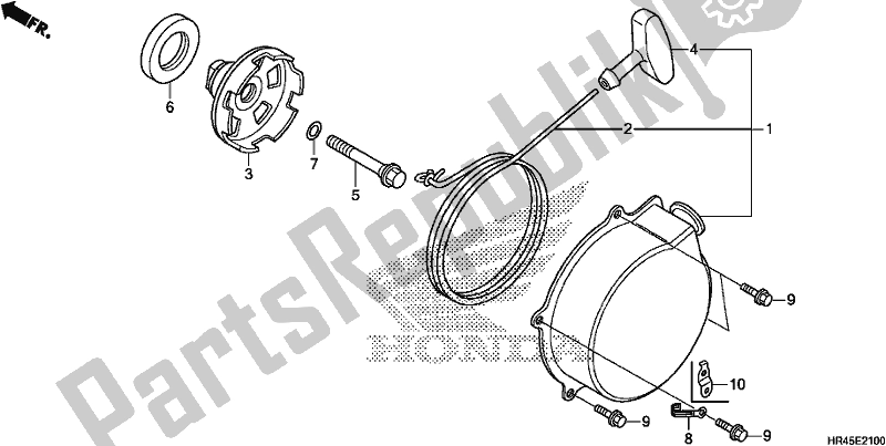 Tutte le parti per il Avviamento A Strappo del Honda TRX 520 FE2 2020