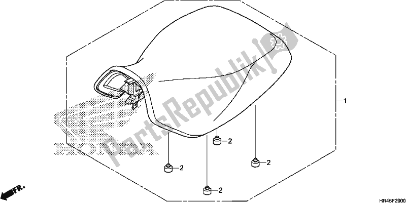 Tutte le parti per il Posto A Sedere del Honda TRX 520 FE2 2020