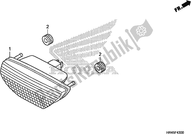 Todas las partes para Luz De La Cola de Honda TRX 520 FE2 2020