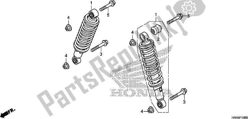 All parts for the Front Cushion of the Honda TRX 520 FM1 2019