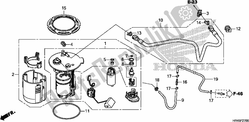 Toutes les pièces pour le Pompe à Essence du Honda TRX 520 FM1 2019