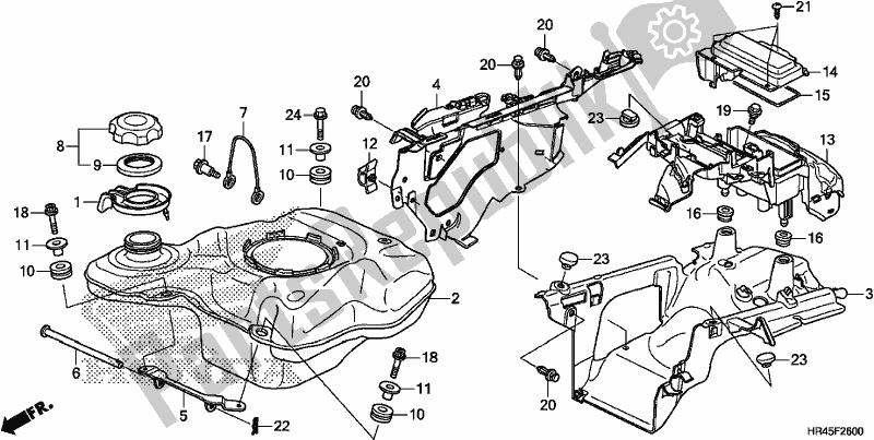 Toutes les pièces pour le Réservoir D'essence du Honda TRX 520 FM1 2019