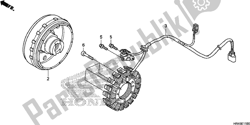 All parts for the Generator of the Honda TRX 520 FM1 2019