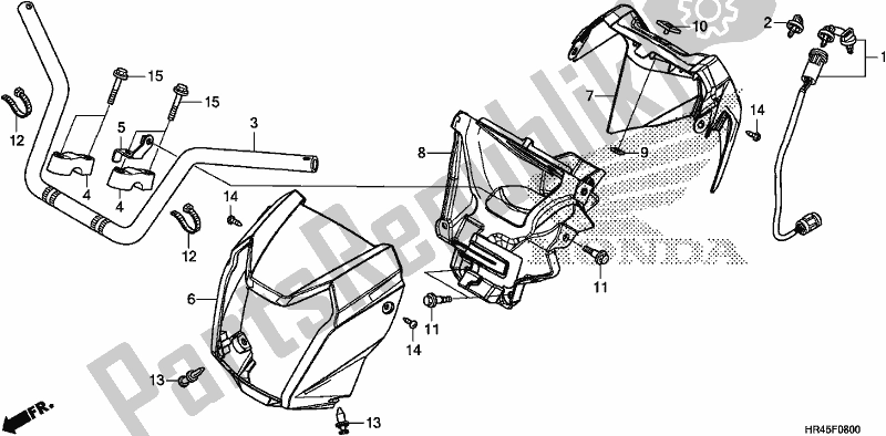 Toutes les pièces pour le Tuyau De Poignée du Honda TRX 520 FM1 2019